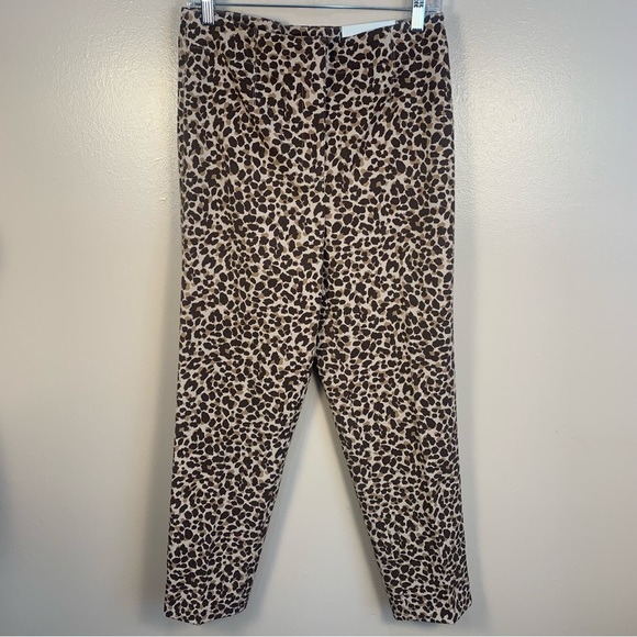 Ann Taylor The Slim High Rise Leopard Print Ankle Pants - Picture 11 of 13